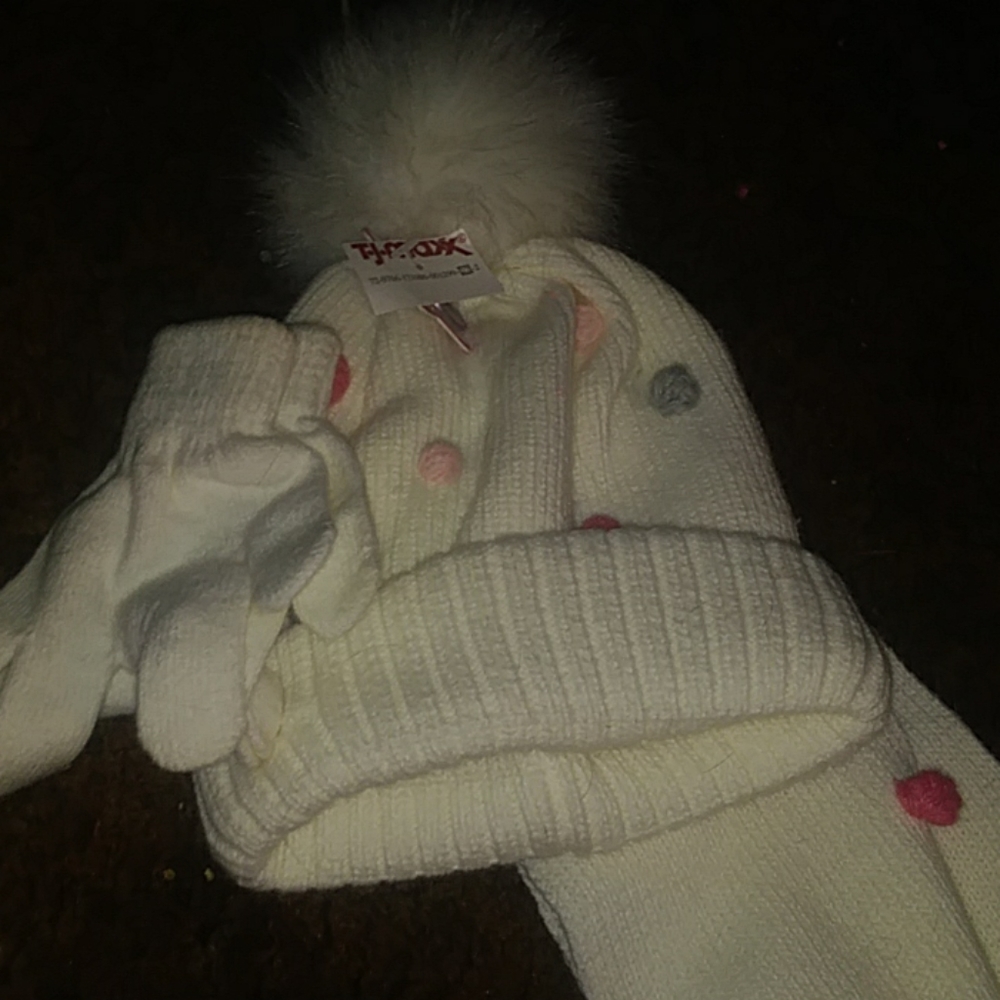 Bennie, gloves, and scarf